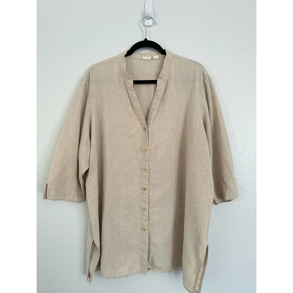 Caslon Beige Button Down Shirt